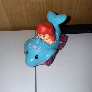 Fisher Price Little People Wheelies Disney Princess Ariel Little Mermaid Dolphin